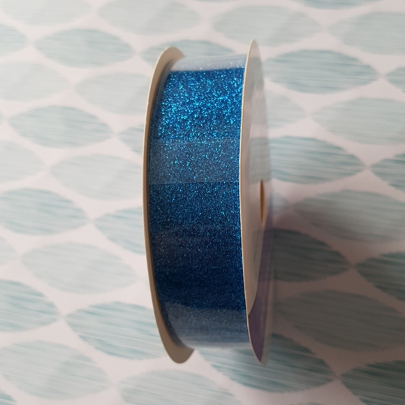 Blue Glitter Ribbon Tape - Picture 1 of 3